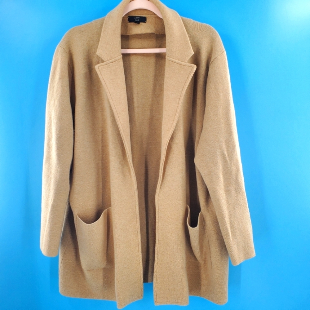 J. Crew Tan Women's Cardigan Sweater Blazer